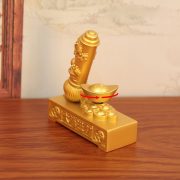 Shagold Large Wealth Brush Metal Craft Ornament Relief Dragon Pattern Business Opening Gift Lucky Money Attracting Decorative Item - Image 3