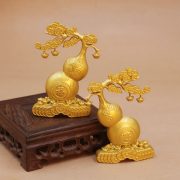 Shajin Wudi Coin Fortune Teller Gourd Tree Decoration Wealth Attraction Prosperity Double Happiness Living Room Office Desktop Ornament - Image 2