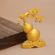 Shajin Wudi Coin Fortune Teller Gourd Tree Decoration Wealth Attraction Prosperity Double Happiness Living Room Office Desktop Ornament - Image 3