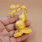 Shajin Wudi Coin Fortune Teller Gourd Tree Decoration Wealth Attraction Prosperity Double Happiness Living Room Office Desktop Ornament - Image 4