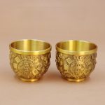 Bronze Handle Pot Drinking Cup Full Bronze Two-Ounce Traditional High-End Home Barware Altar Tea Cup Decoration