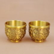 Bronze Handle Pot Drinking Cup Full Bronze Two-Ounce Traditional High-End Home Barware Altar Tea Cup Decoration
