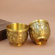 Bronze Handle Pot Drinking Cup Full Bronze Two-Ounce Traditional High-End Home Barware Altar Tea Cup Decoration - Image 2