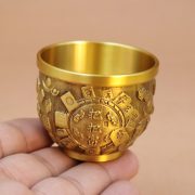 Bronze Handle Pot Drinking Cup Full Bronze Two-Ounce Traditional High-End Home Barware Altar Tea Cup Decoration - Image 3
