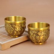 Bronze Handle Pot Drinking Cup Full Bronze Two-Ounce Traditional High-End Home Barware Altar Tea Cup Decoration - Image 4