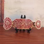 Bronze Eight Direction Wealth Attraction Sculpture Relief Decorative Office Desk Accessories Lucky Charm Prosperity Ornaments