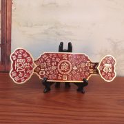 Bronze Eight Direction Wealth Attraction Sculpture Relief Decorative Office Desk Accessories Lucky Charm Prosperity Ornaments