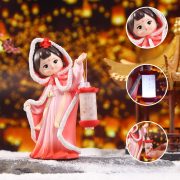 Antique Style Desktop Ornaments Resin Crafts Colorful Lanterns Xisi Zhaojun Dolls Folk Art Custom Figurines Home Decor - Image 4