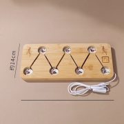 Luminous Solid Wood Base Crystal Ball With LED Night Light USB Round Base Mineral Sample Decorative Ornaments - Image 4