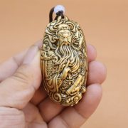 Bronze Finish General Guan Handheld Pendant Ornament Vintage Worn Wealth Attracting Lucky Charm Collectible Crafts - Image 4
