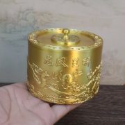 Bronze Dragon And Phoenix Tea Canister Office Tea Room Desktop Crafts With Lid Anti-Dust Ornament Custom Metal Craft - Image 4