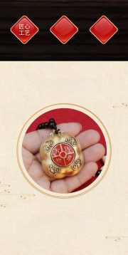 Bronze Wealthy柿子 Rotating Handheld Ornament Crafts Stress Relief Decorative Item Custom Metal Craft - Image 8