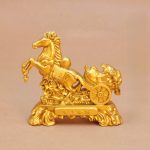 Sahjin Malabai Office Living Room Decorative Ornaments Rapid Development Horsehead Brass Sculpture Business Gift