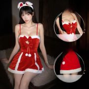 Sexy Christmas Themed Underwear Set Tempting Maid Costume Non-removable Rabbit Girl Cosplay Ideal For Adult Stage Performances