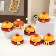 McDonald's Style Small Hand Press Bell Quick Answer Bell Front Desk Dining Table Bell Call Person Pet Ring Bell Craft Ornament - Image 3