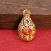 Bronze Turtle Shell Pendant Creative Office Decorative Artwork Men's Gift Lucky Charm Home Decoration Ornament - Image 2