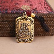 Creative Brass Wu Tai Shen Zhao Gong Ming Talisman Pendant Keychain Lucky Charm Attract Wealth And Prosperity Personal Protector - Image 8