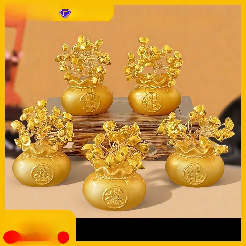 LA-964303236961_img0 Alloy Zodiac Wealth Tree Home Decoration Ornaments Attracting Fortune Car Decorations Festive Custom Metal Crafts - Image 1