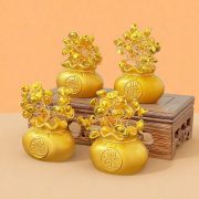 Alloy Zodiac Wealth Tree Home Decoration Ornaments Attracting Fortune Car Decorations Festive Custom Metal Crafts - Image 3
