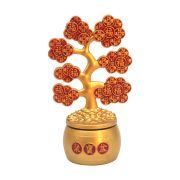 Red Fortune Tree Metal Craft Decoration Rotating Money Tree Home Office Desk Decorative Item Prosperity Symbol - Image 5
