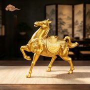 Luxurious Modern Horse Figurine for Instant Wealth and Money Home Decor Living Room Bar Cabinet Artistic Handmade Metal Craft