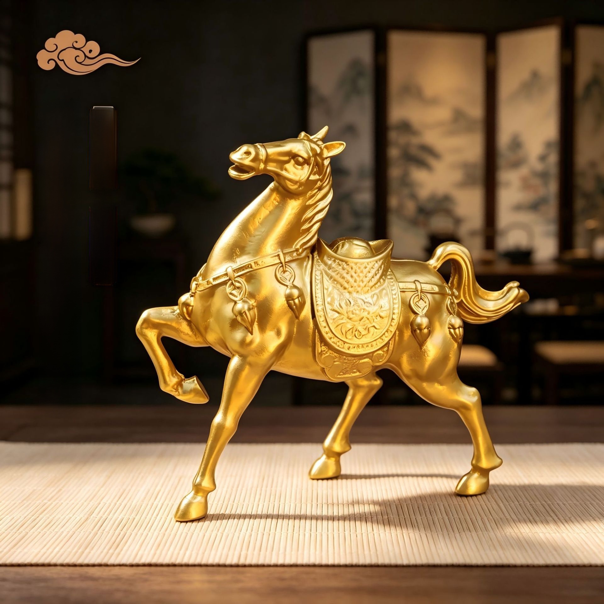 LA-964810274660_img1 Luxurious Modern Horse Figurine for Instant Wealth and Money Home Decor Living Room Bar Cabinet Artistic Handmade Metal Craft - Image 1