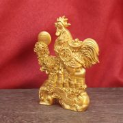 Golden Rooster Wealth Attraction Ornament Home Study Desk Decor Lucky Charm Prosperity Fortune Coin Ideal for Zodiac Signs - Image 2