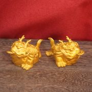 Gold Dragon Toad Figurine Handmade Entrance Living Room Decorative Ornaments Creative Tea Play Taoist Toad Art Crafts - Image 2