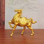 Alloy Treasure Horse Home Living Room Desktop War Horse Ornament Metal Craft TV Cabinet Decorative Item