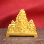 New Chinese Style Metal Fake Mountain Decorative Ornaments for Living Room Office Tea Table Desktop Handmade Art Crafts
