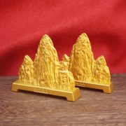 New Chinese Style Metal Fake Mountain Decorative Ornaments for Living Room Office Tea Table Desktop Handmade Art Crafts - Image 2