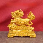 New Arrival Metal Craftwork Ornaments Alloy For Good Luck Golden Ox Sending Blessings Wealthy Chair Turning Gold Mountain