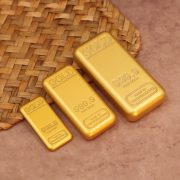 Handmade Solid Sand Gold Bar Decorative Home Decoration Symbolic Display Piece Simulation Props Gold Sample Township Ruler - Image 2