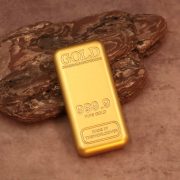 Handmade Solid Sand Gold Bar Decorative Home Decoration Symbolic Display Piece Simulation Props Gold Sample Township Ruler - Image 4