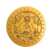 Sand Gold Eight Trigrams Mountain Sea Town Relief Carving Four Great Divine Beasts Tabletop Decoration Eight Trigram Mirror Ornament - Image 5
