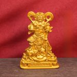 Alloy Wu Changsheng Wealth Deity Riding Tiger Statue Home Altar Entranceway Decorative Artwork Custom Metal Craft Ornament