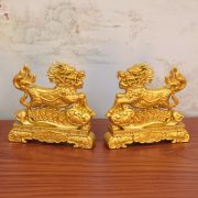 Office Desktop Decoration Sand Gold麒麟 Sculpture Lucky Spirit Beast Money麒麟 Artwork Craft Good Luck Fortune Symbol - Image 2