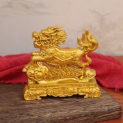 Office Desktop Decoration Sand Gold麒麟 Sculpture Lucky Spirit Beast Money麒麟 Artwork Craft Good Luck Fortune Symbol - Image 4
