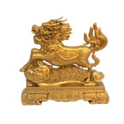 Office Desktop Decoration Sand Gold麒麟 Sculpture Lucky Spirit Beast Money麒麟 Artwork Craft Good Luck Fortune Symbol - Image 5