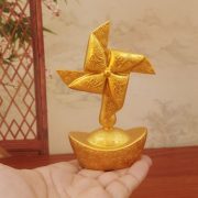 Creative Metal Craft Ornament ShaJinBaiFu Wind Water Prosperity Wealth Attracting Tabletop Decoration Turnable Windmill - Image 3
