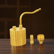 Portable Short Copper-Bronze Smoking Pipe Vintage Style旱烟/雪茄 Two-In-One Multi-Functional Design by BaiFu - Image 3