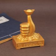 New Chinese Style Office Desktop Decoration Metal Yuanbao Rotating Wealth Attracting Craftwork Gift - Image 3