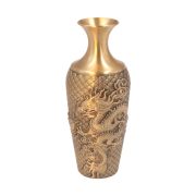Bronze Fish Leaping Over The Dragon Gate Vase Creative Living Room Study Entrance Decorative Copper Ornaments For Flowers And Dried Flowers - Image 5