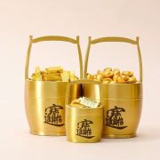 Bronze One Bucket Gold Office Desktop Ornaments Attract Wealth Collect Wealth One Bucket江山 Fortune Tellers Custom Metal Crafts - Image 4