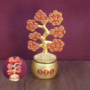 Lucky Money Attracting Treasure Chest Money Tree Decoration Metal Craft Office Living Room Decorations Wealth Brining Ornaments