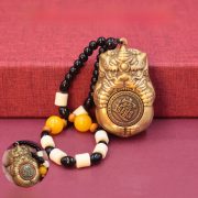 Portable Brass Good Luck Wealth Attraction Xiu Ornaments Health Enhancing Stress Relief Gifts Display Pieces