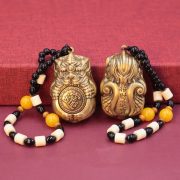 Portable Brass Good Luck Wealth Attraction Xiu Ornaments Health Enhancing Stress Relief Gifts Display Pieces - Image 3