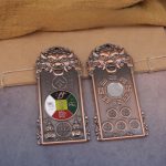 Bronze General Order Talisman with Colorful Painted Tiger Head Five Mountain Shape Protector Card Authentic True Action Brand