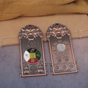 Bronze General Order Talisman with Colorful Painted Tiger Head Five Mountain Shape Protector Card Authentic True Action Brand