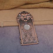 Bronze General Order Talisman with Colorful Painted Tiger Head Five Mountain Shape Protector Card Authentic True Action Brand - Image 2
